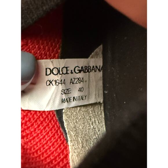 Dolce & Gabbana Sorrento Slip On Red Crystal Sneakers Size 40 Retail 1.3K - Picture 8 of 8